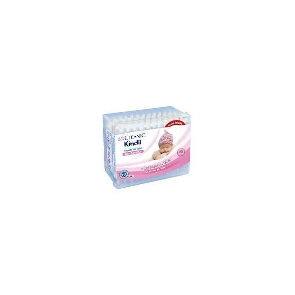 Patyczki higieniczne dla niemowląt Cleanic 60szt - z bezpieczną końcówką